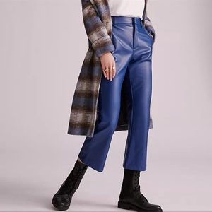 Blue Leather Pants